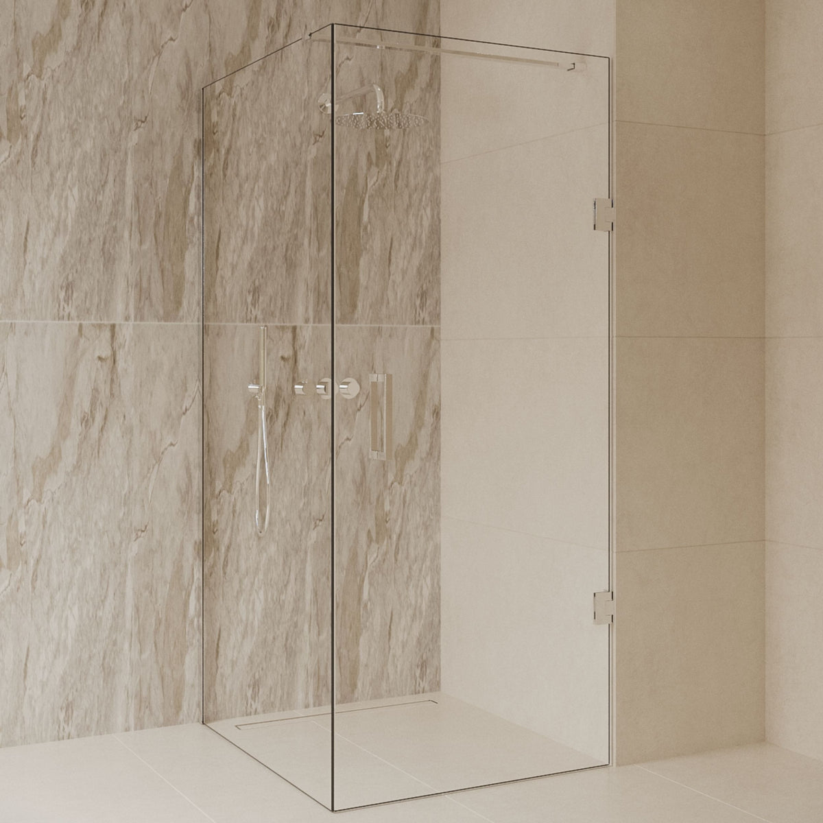 Sanitado Dalis Douchecabine Helder Glas Chrome Profielen 100x100 cm