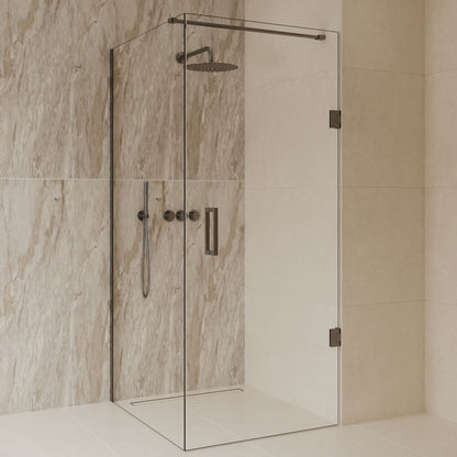 Sanitado Dalis Douchecabine Helder Glas Gunmetal Profielen 120x80 cm