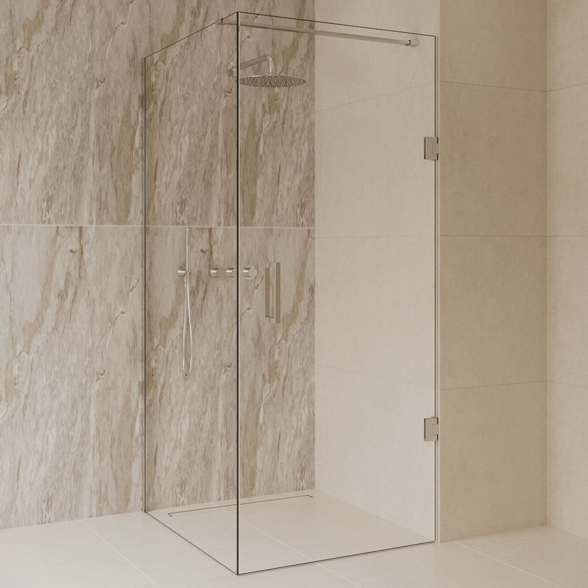Sanitado Dalis Douchecabine Helder Glas RVS Profielen 90x80 cm