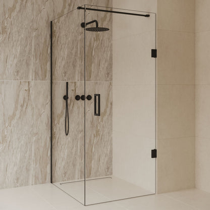 Sanitado Dalis Douchecabine Helder Glas Mat Zwart Profielen 110x100 cm