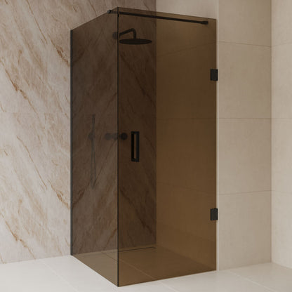 Sanitado Dalis Douchecabine Sepia Glas Mat Zwart Profielen 120x90 cm