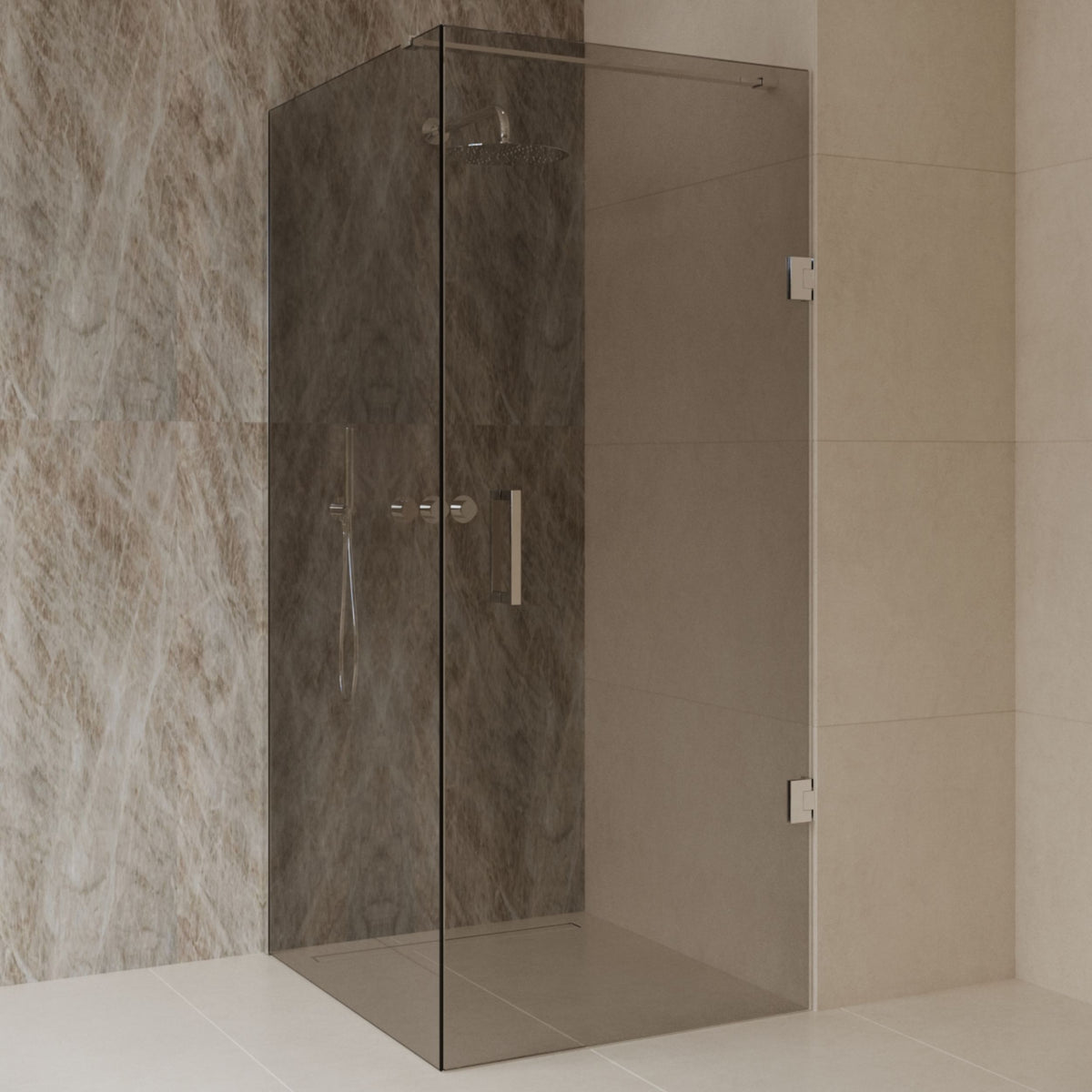 Sanitado Dalis Douchecabine Rookglas Chrome Profielen 100x90 cm