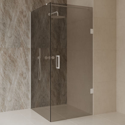 Sanitado Dalis Douchecabine Rookglas Mat Wit Profielen 120x100 cm