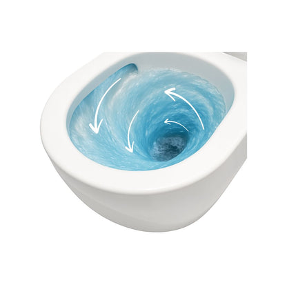 Wandcloset Sanitado Tornado Flush randloos met softclose toiletzitting in mat wit