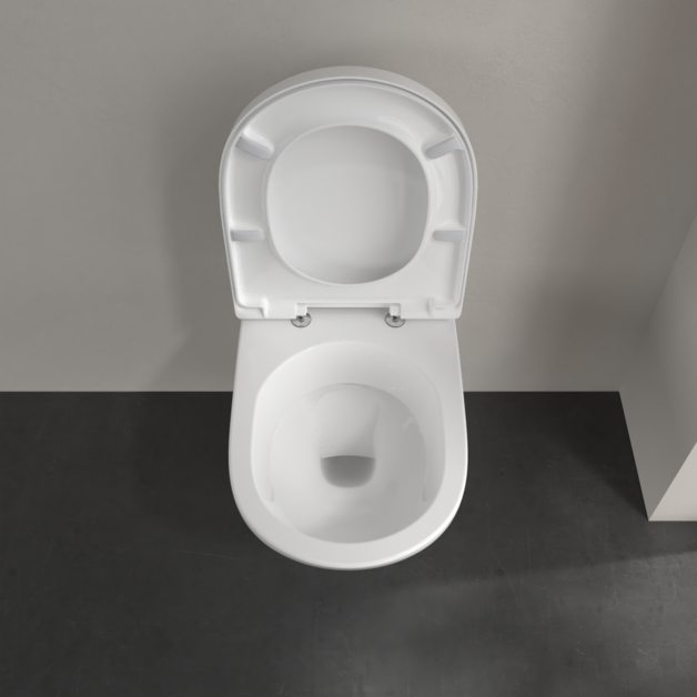 Wandcloset Villeroy & Boch O.novo diepspoel met softclose toiletzitting in glanzend wit - foto #3