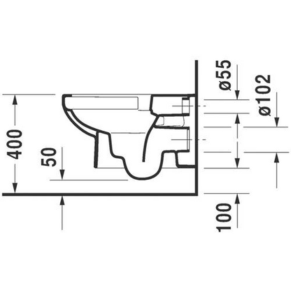 Wandcloset Duravit No. 1 Randloos met softclose toiletzitting