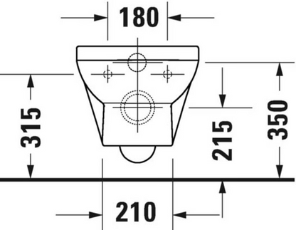 Wandcloset Duravit No. 1 Extra Compact Randloos met softclose toiletzitting