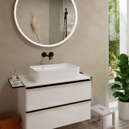Wastafelmengkraan inbouw Hansgrohe Tecturis S wandmontage mat zwart