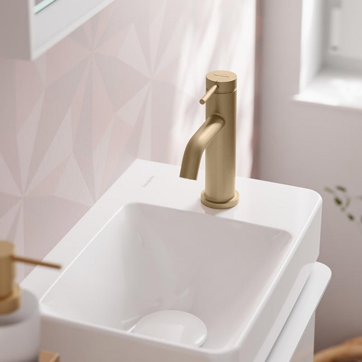 Fonteinkraan Hansgrohe Tecturis S 80 toiletkraan koud water in geborsteld brons
