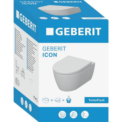Wandcloset Geberit iCon TurboFlush met softclose toiletzitting