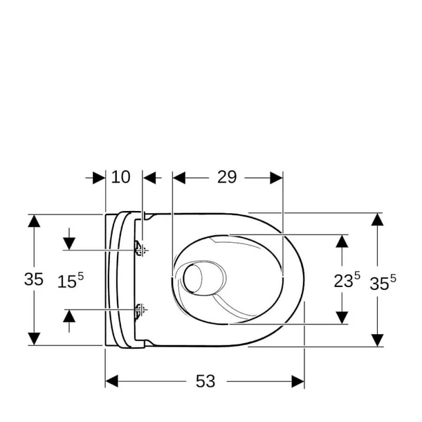 Wandcloset Geberit iCon TurboFlush met softclose toiletzitting