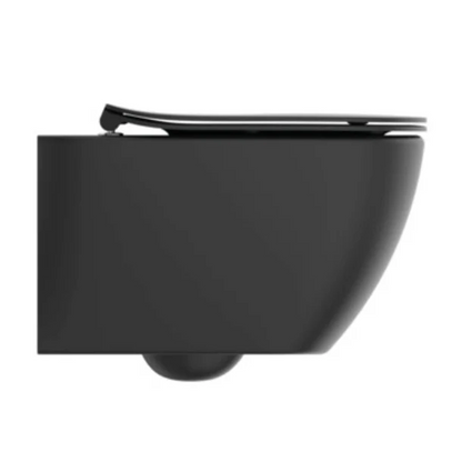 Wandcloset Ideal Standard Tesi AquaBlade met softclose zitting in mat zwart