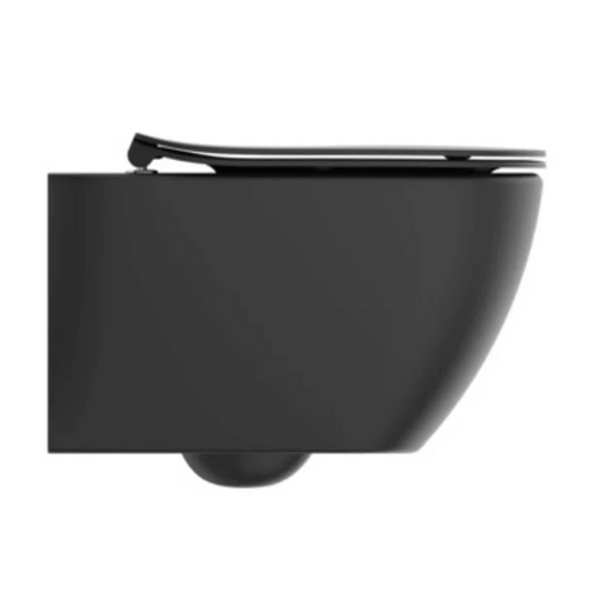 Wandcloset Ideal Standard Tesi AquaBlade met softclose zitting in mat zwart