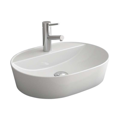 Opbouw wastafel Salgar Varmega 50cm wit hoogglans