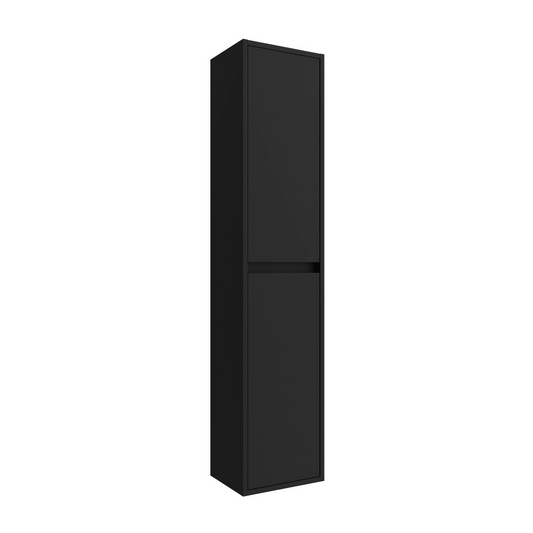 Badkamer kolomkast Salgar Noja 140cm zwart mat