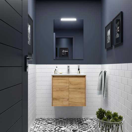 Badkamer meubelset Salgar Noja 60cm 2 deuren afrikaans eiken