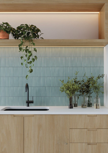 Wandtegel Valencia KitKat 62x32cm in mat zeegroen, 1m2