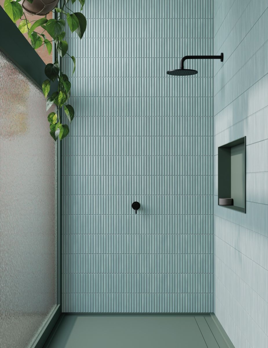 Wandtegel Valencia KitKat 62x32cm in mat zeegroen, 1m2