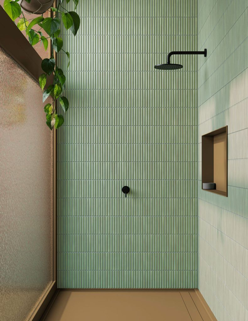 Wandtegel Valencia KitKat 62x32cm in mat mint groen, 1m2