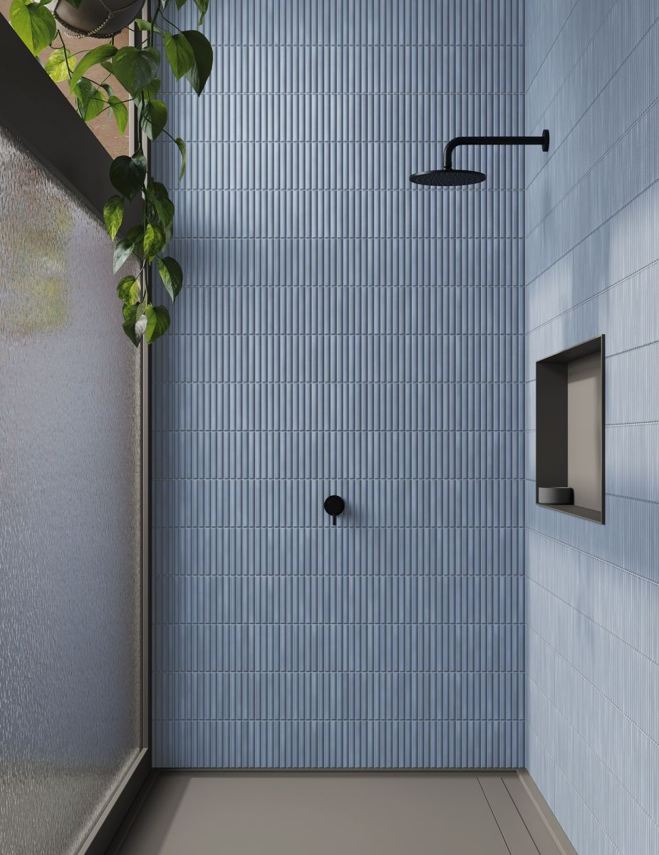 Wandtegel Valencia KitKat 62x32cm in mat licht blauw, 1m2