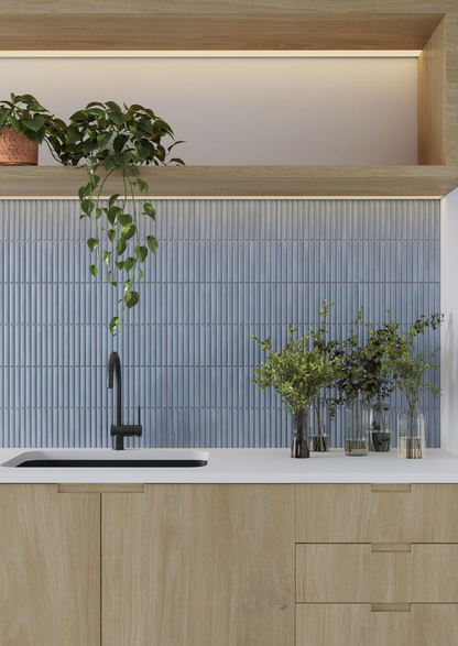 Wandtegel Valencia KitKat 62x32cm in mat licht blauw, 1m2