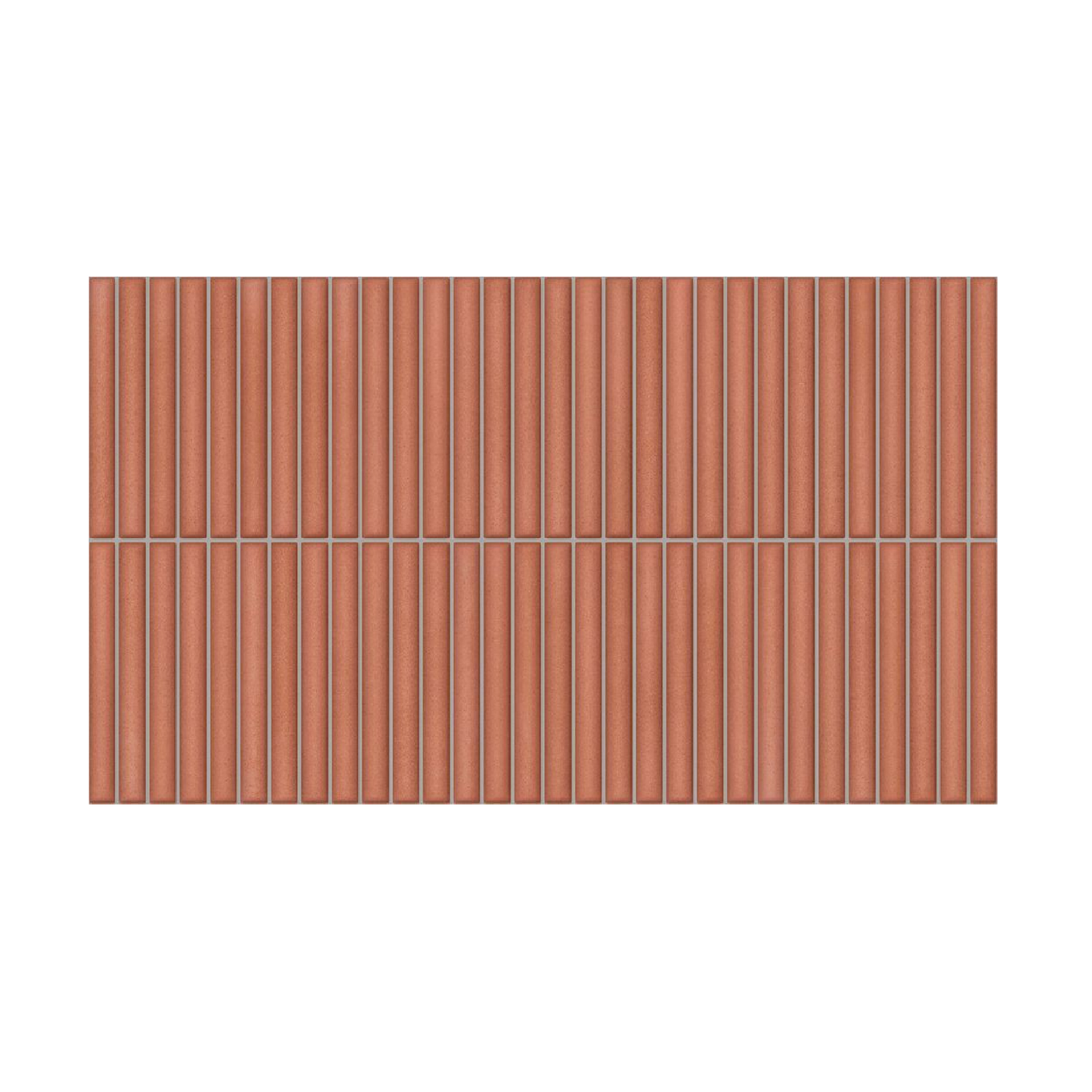Wandtegel Valencia KitKat 62x32cm in mat terracotta rood, 1m2