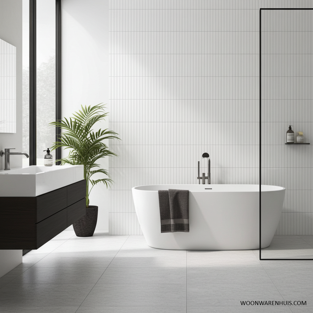 Wandtegel Valencia KitKat 62x32cm in mat wit, 1m2