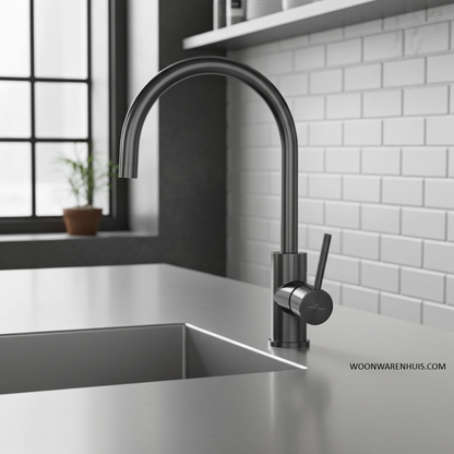 Keukenmengkraan Reginox Cano Gunmetal II in PVD gunmetal grijs