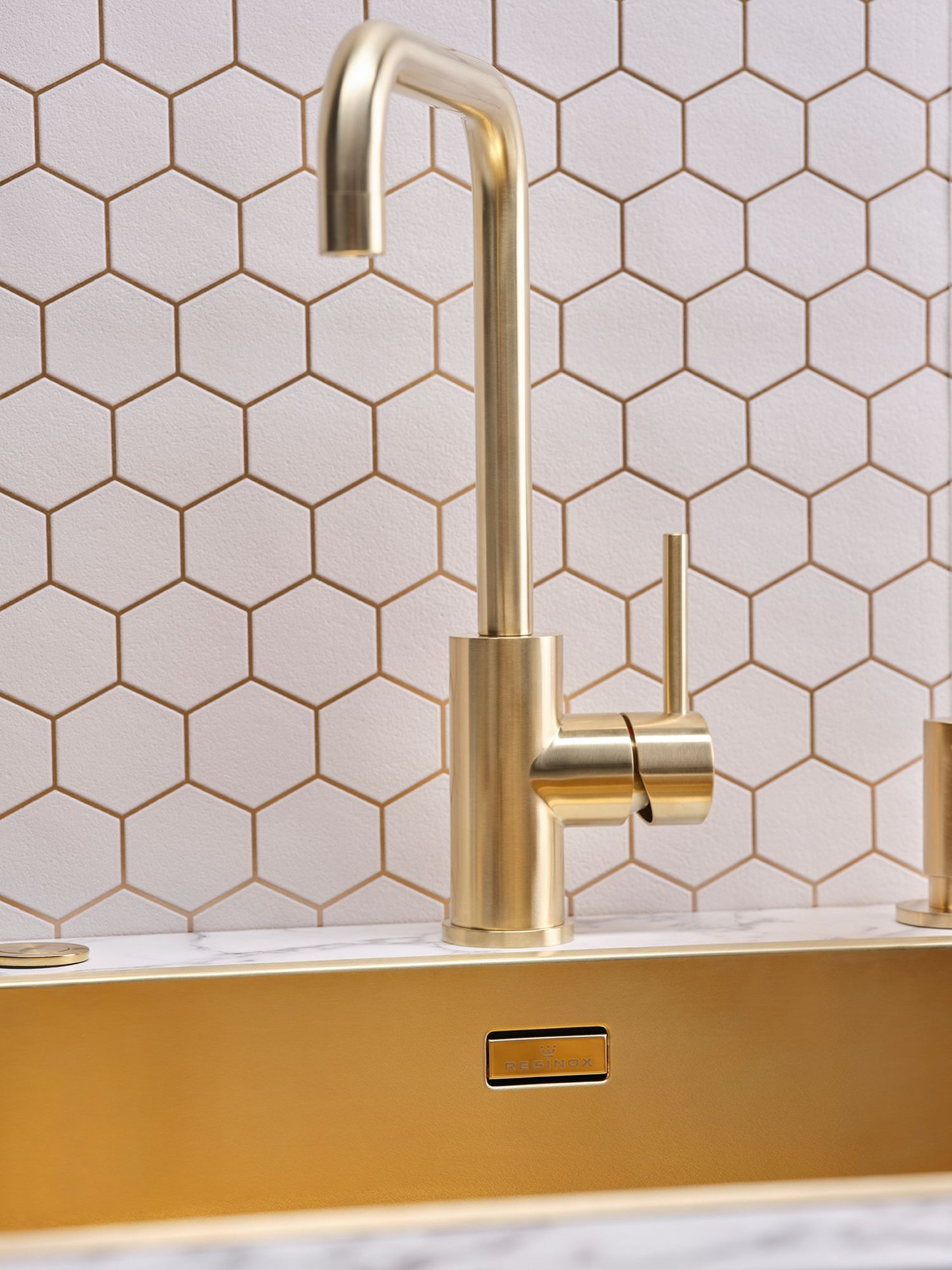 Keukenmengkraan Reginox Crystal Gold II in PVD goud