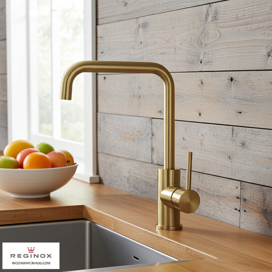 Keukenmengkraan Reginox Crystal Gold II in PVD goud