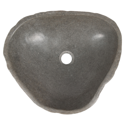 Opbouw waskom Differnz Riverstone Lombok Large natuursteen beige en grijs