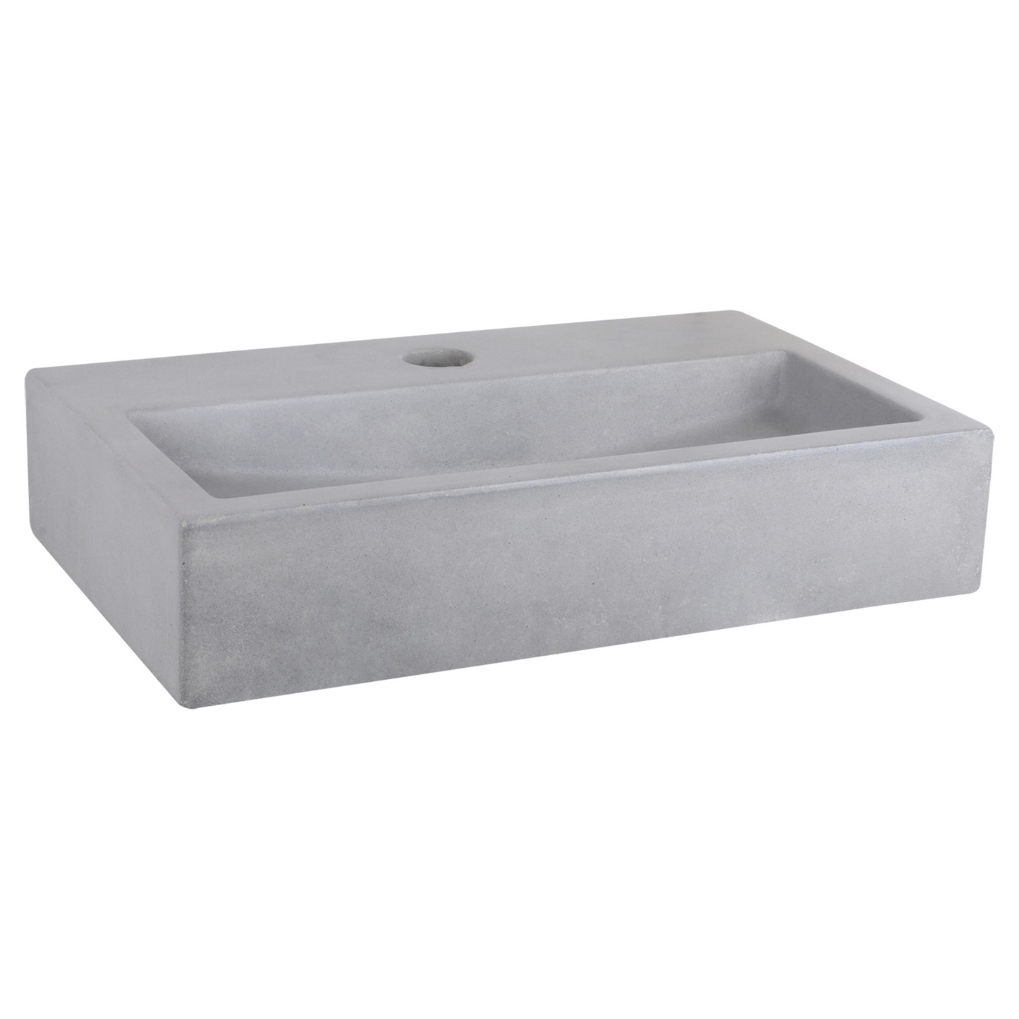 Complete fonteinset Differnz Flat 38x24 cm Beton en mat zwart
