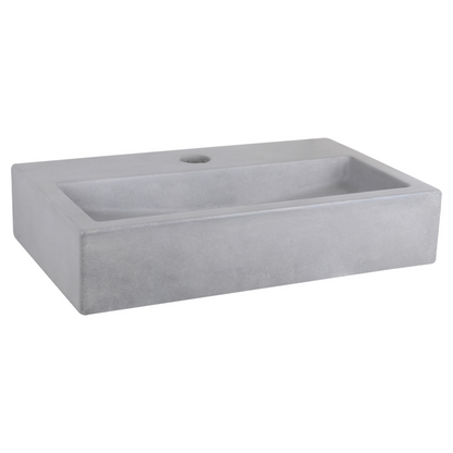 Complete fonteinset Differnz Flat 38x24 cm Beton en mat zwart