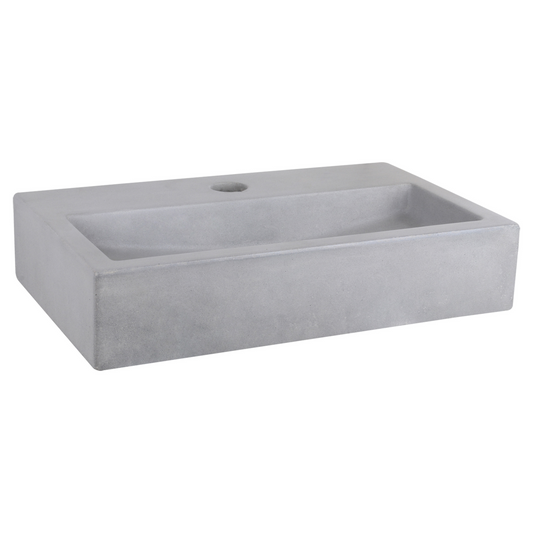 Complete fonteinset Differnz Flat 38x24 cm Beton en mat zwart
