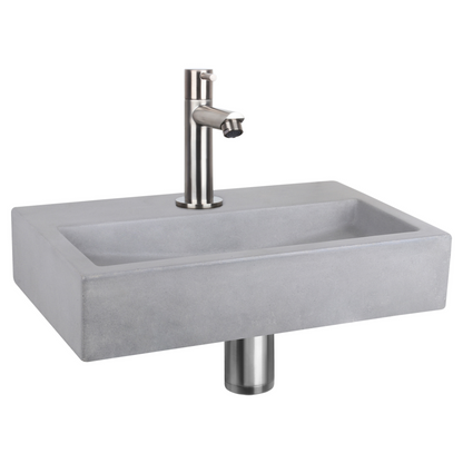 Complete fonteinset Differnz Flat 38x24 cm beton en rvs