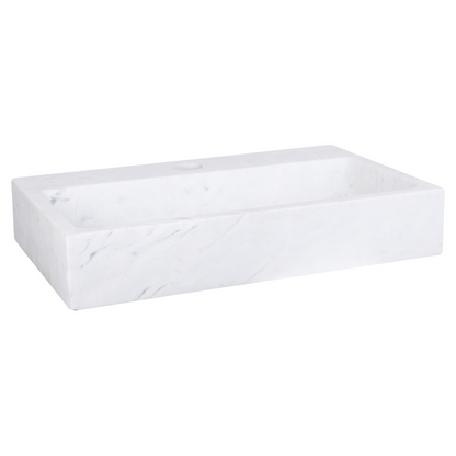 Complete fonteinset Differnz Flat 38x24 cm marmer en koper
