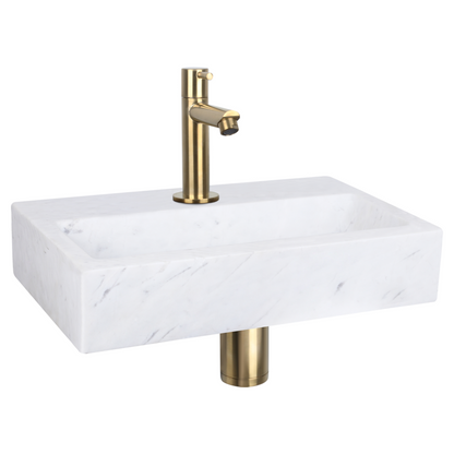 Complete fonteinset Differnz Flat 38x24 cm marmer en goud
