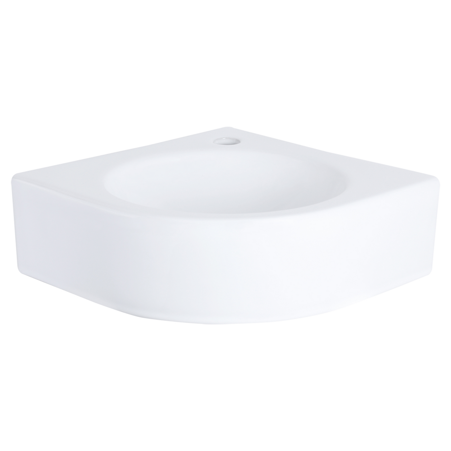 Complete hoekfonteinset Differnz Cleo 30x30 cm keramiek en chroom rechte kraan