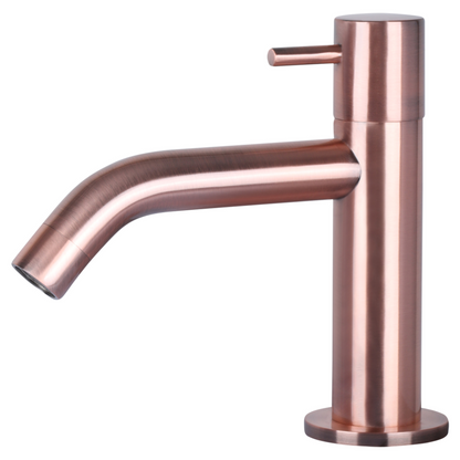 Complete fonteinset Differnz Solid 36x18 cm solid surface en koper gebogen kraan