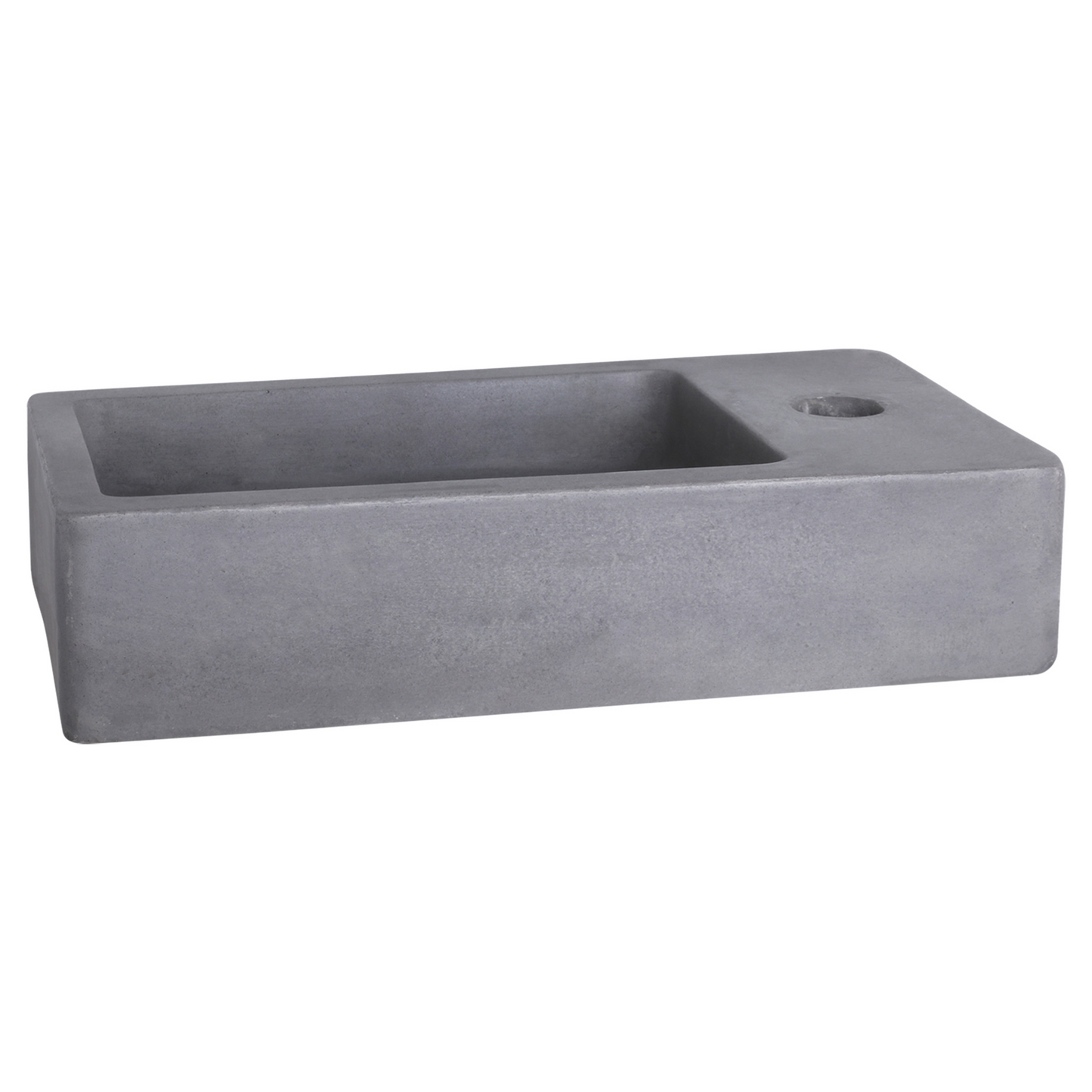 Complete fonteinset met handdoekrek Differnz Force 40x22 cm beton en koper gebogen kraan