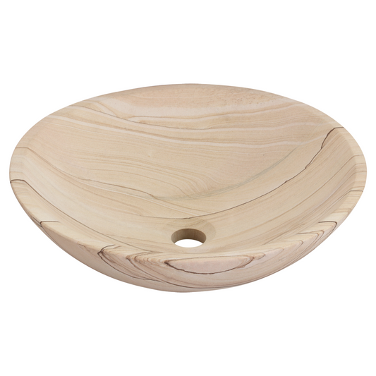 Opbouw waskom Differnz Sandstone 40 cm natuursteen beige