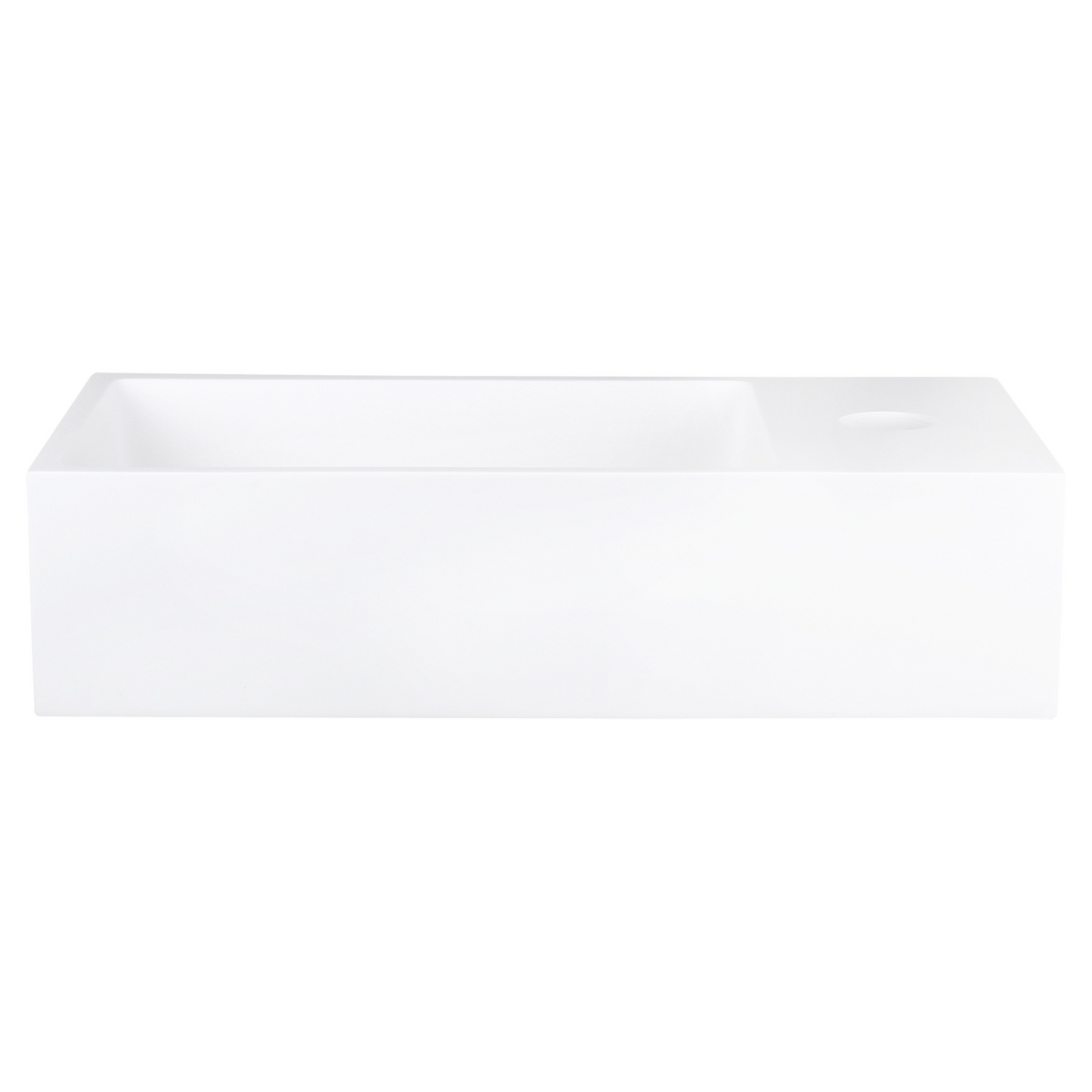 Complete fonteinset Differnz Solid 36x18 cm solid surface en goud rechte kraan