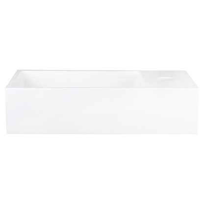 Complete fonteinset Differnz Solid 36x18 cm solid surface en goud rechte kraan