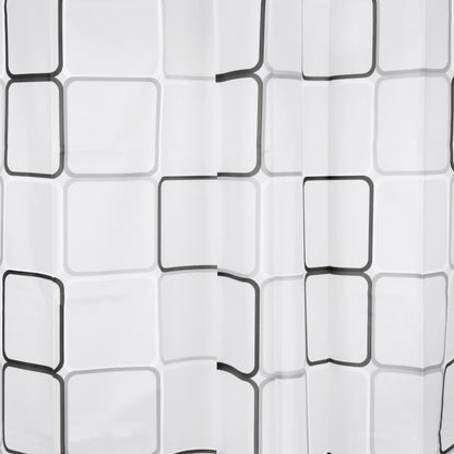 Douchegordijn Differnz Cubi 180x200 cm PEVA zwart/wit - foto #2