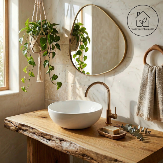 Opbouw waskom Differnz Boomer rond 20cm keramiek wit