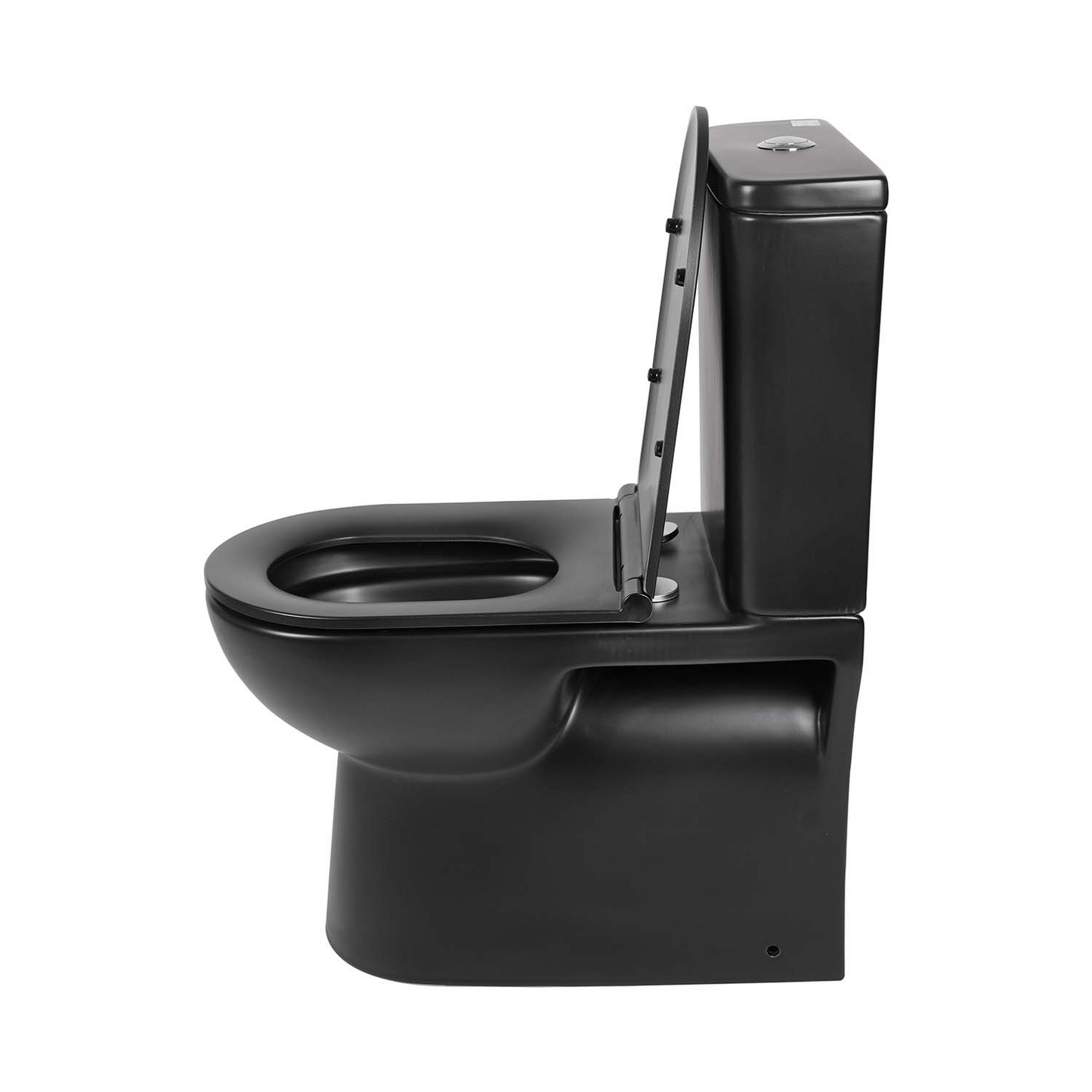 Compleet toilet Differnz duoblok rimlesss met toiletzitting in mat zwart
