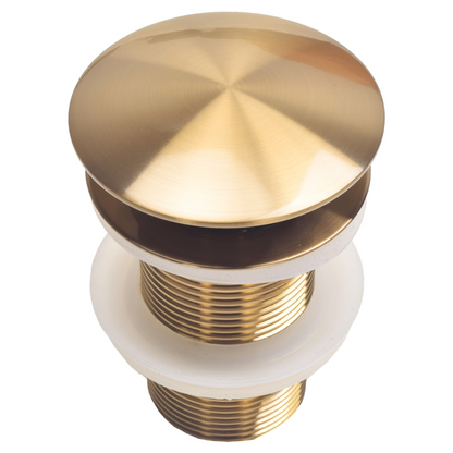 Opbouw waskom Differnz Metal 40 cm inclusief plug in goud RVS