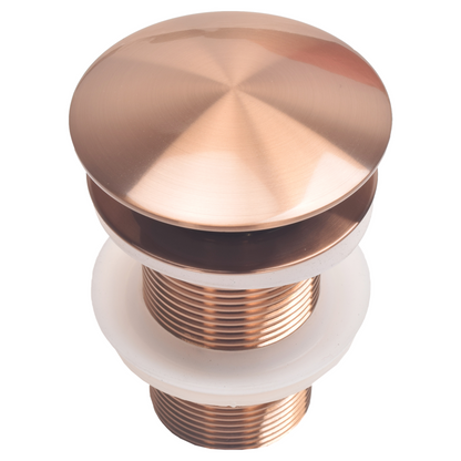 Opbouw waskom Differnz Metal 40 cm inclusief plug in rood koper RVS