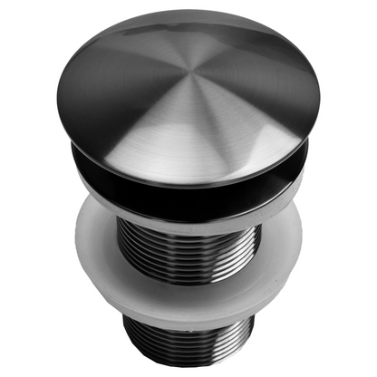 Opbouw waskom Differnz Metal 40 cm inclusief plug in gunmetal RVS