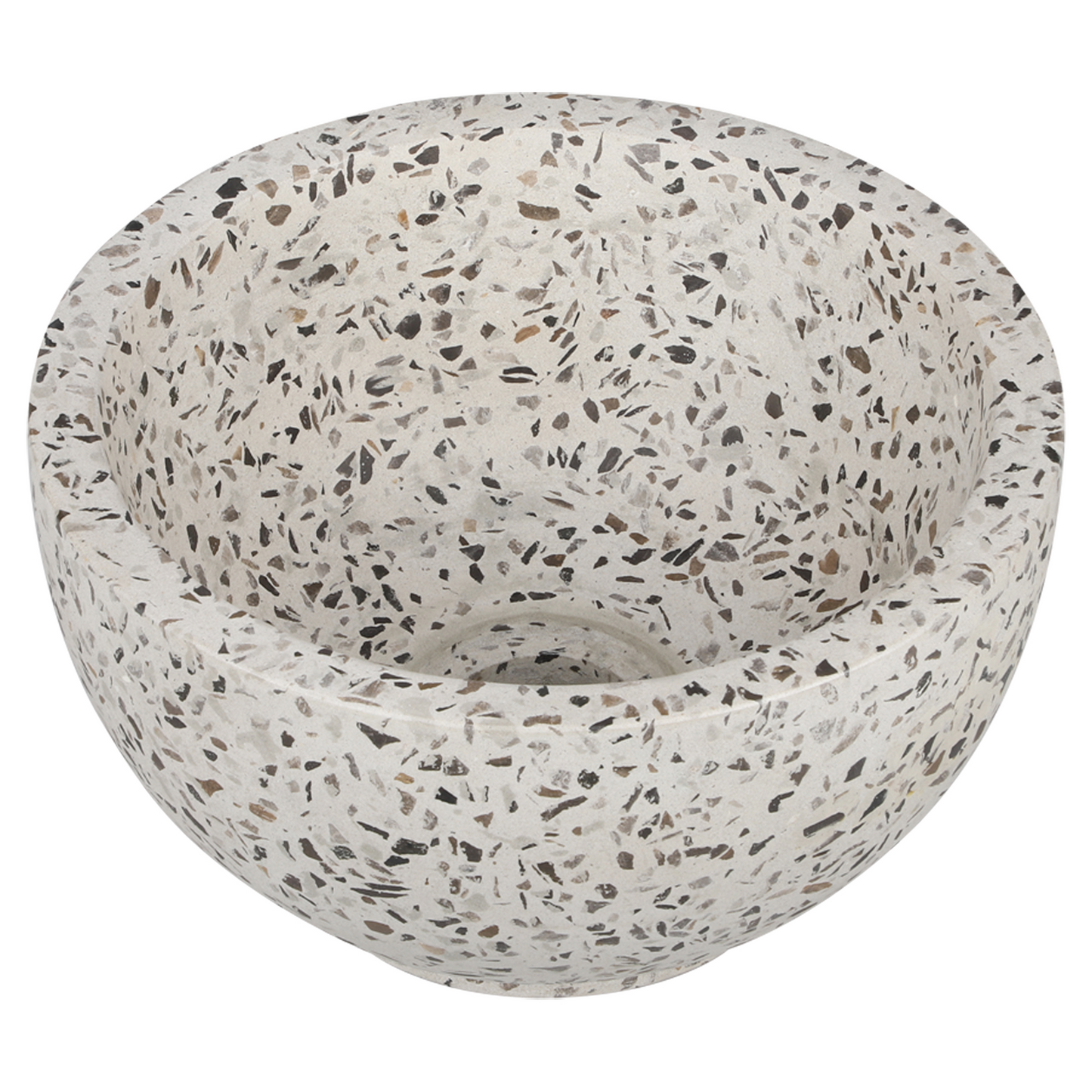 Opbouw waskom Differnz River Terrazzo 23 cm natuursteen taupe